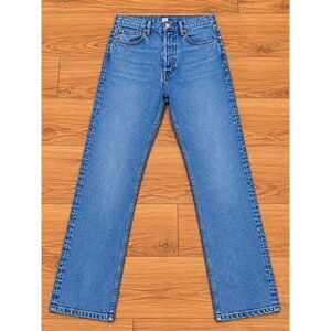 RE/DONE 27x28 High Rise Straight Leg Luxury Stretch Denim Jeans  EUC